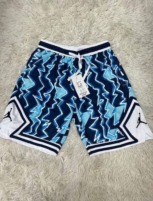 Short Jordan Diamond - Diseño Rayo Celeste y Negro