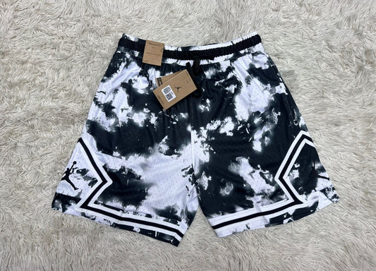 Short Jordan Diamond - Diseño Camuflado Negro Y Blanco