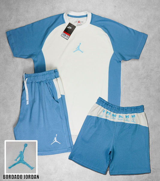 Conjunto NIKE Jordan - Celeste Blanco