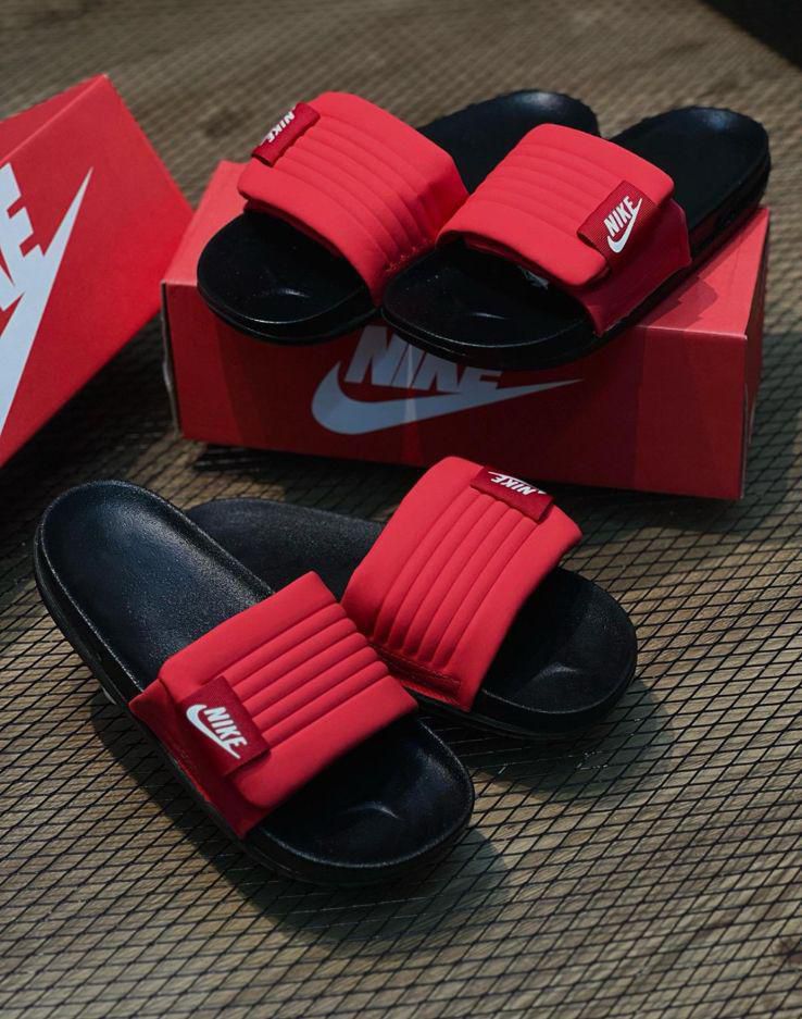 Chanclas Nike Street - Negras y Rojas