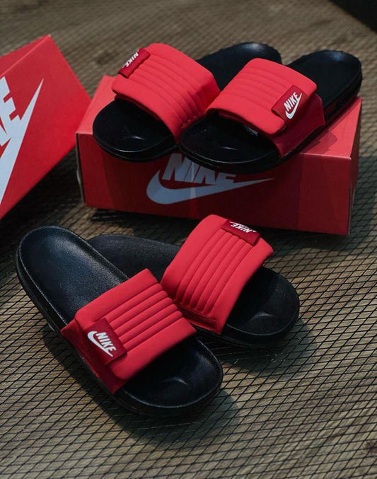 Chanclas Nike Street - Negras y Rojas