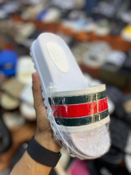 Chanclas Gucci Flap - Blancas