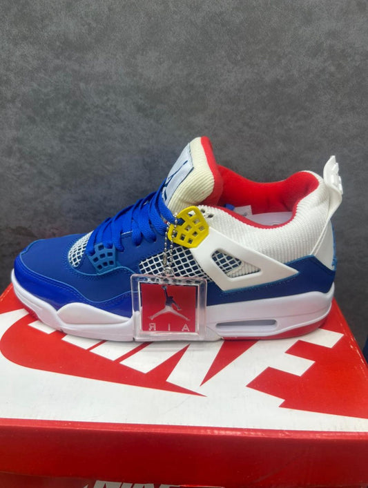 Nike Air Jordan 4 Retro - Azul y Dorado