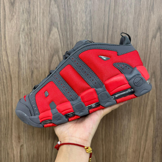 Nike Uptempo Low - Gris y Rojo